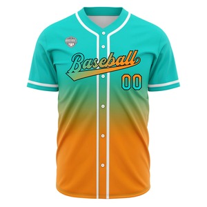 Uniforme de Béisbol Personalizado por Sublimación, Uniforme de Equipo con Botones Completos, Cuello en V, Logotipo Personalizado, Nombre y Número, Proveedor OEM, 100% Poliéster, Hecho en EE. UU. - Product Image 2