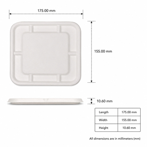 Tazón Redondo para Ensalada de 750 ml, Reciclable, Transparente, Moderno, con Tapa de Bagazo, Envase Desechable Blanco para Alimentos, para Restaurantes y Hogar - Product Image 3