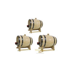 Baril en bois de chêne naturel traditionnel pour le vieillissement du vin, du whisky et des boissons lors du camping, durable, capacité de 12 L - Product Image 3