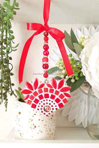 Artesanía en Vidrio Exim, Mosaico de Corazón Art Deco, Decoración Colgante para Acción de Gracias, Hecho a Mano, Ornamental, Multifuncional, Móvil - Product Image 5