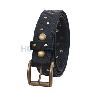Cinturón de Cuero Vacuno de Alta Calidad para Hombre, con Hebilla de Aleación de Cierre Automático, Diseño Personalizado y Servicio OEM - Product Image 1