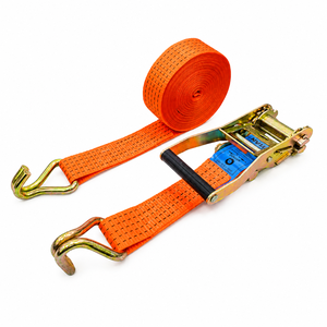 สายรัดโพลีเอสเตอร์สีส้มขนาด 2 นิ้ว คุณภาพระดับมืออาชีพ พร้อมตะขอโลหะสำหรับรัดสิ่งของหนักให้แน่นหนาในการขนส่ง - Product Image 6