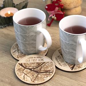 Hot Sale Wooden Coaster Reusable <b>Drink</b> Cup Mat Heat Resistant Table Protection for Home Kitchen Coffee <b>Shop</b> At Reasonable Price - Product Image 1