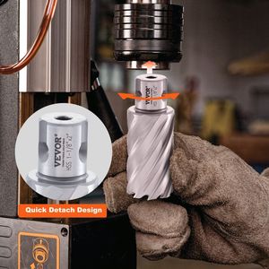 Set di 6 Frese Anulari con Gambo Universale in Acciaio Super Rapido M2AL, Diametro di Taglio 1-2 Pollici, Profondità 2 Pollici per Trapani a Base Magnetica - Product Image 3