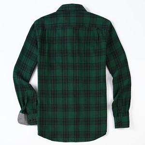 Chemise décontractée en flanelle de couleur foncée, belle tendance, manches longues, vacances, Polyester, Spandex, chemises à carreaux pour hommes, chemises en flanelle, automne - Product Image 3