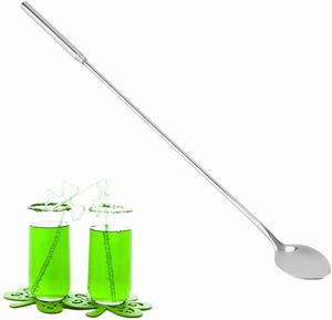 Cuillère à bar en acier inoxydable torsadée professionnelle, mélangeur de cocktails de qualité supérieure, élégant accessoire pour boissons et hôtellerie - Product Image 5
