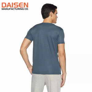 T-shirt en coton pour homme, coupe ajustée, respirant, léger, uni, manches courtes, vêtements décontractés, personnalisation de la marque, fabrication en gros - Product Image 2
