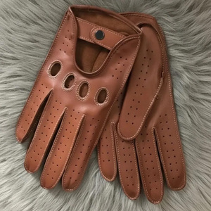 ผู้ผลิต OEM มืออาชีพ ขายส่ง รับทำโลโก้ ถุงมือขับรถกันลมสำหรับฤดูร้อน ถุงมือหนังสำหรับขับรถแข่งแบบ unisex ODM - Product Image 3