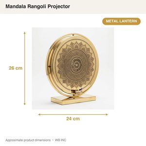 Handmade 26 cm Deep <b>Brass</b> Candle <b>Lantern</b> Tall Antique <b>Brass</b> Projects for Home Decor Wedding-Rangoli Mandala Rangoli Projector - Product Image 6