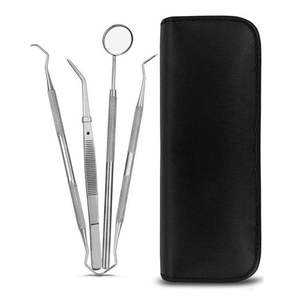 Kit d'examen dentaire en acier inoxydable pour usage professionnel : miroir de blanchiment dentaire, détartreur, pinces, instruments chirurgicaux de base - Product Image 2