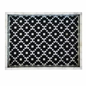 Bandeja Decorativa Artesanal Premium con Incrustaciones de Hueso para Organización de Baño y Dormitorio, Hecha a Mano - Product Image 1