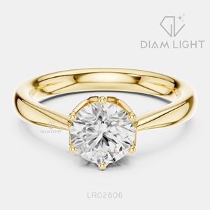 Bague de fiançailles solitaire en or blanc 14 carats avec diamant de laboratoire certifié IGI, taille brillant ronde de 1,13 carat, bijoux fins - Product Image 5