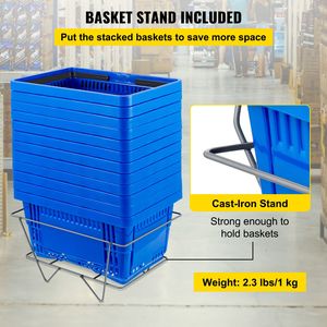 12-Storey Set <b>Plastic</b> Shopping <b>Baskets</b> Iron Stand 16.9 X 11.8 X 8.7 Inches 42.8 X 30 X 22 cm 16.9 X 11.8 X 8.7 In/42.8 X 30 X 22 - Product Image 6