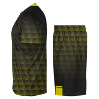 Ensemble de maillot de sport unisexe imprimé sur le devant, respirant, à séchage rapide, t-shirt et short athlétiques, tenue d'entraînement deux pièces, football personnalisé