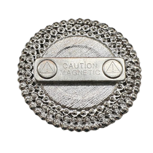 Broche en strass rose avec bordure en cristal bleu, élégante, accessoire de mode pour femme, fille, cadeau de fête, décoration - Product Image 3