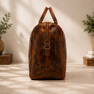 Sac de voyage en cuir imperméable 2026 avec bandoulière réglable, sac de sport en cuir personnalisé taille adulte, étanche - Product Image 2