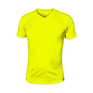 Men's <b>White</b> <b>V</b>-<b>Neck</b> Short Sleeve Polyester/Cotton Jersey <b>T</b>-<b>Shirt</b> Regular Fit Casual Solid Eco-Friendly Quick Dry Anti-Wrinkle - Product Image 2