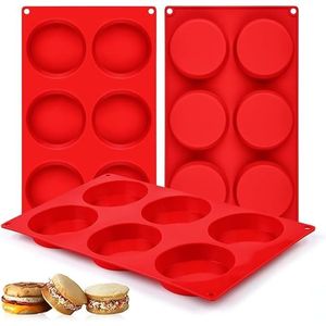 Stampo in Silicone per Muffin da 3 Pollici, Stampi per English Muffin e Sandwich per Colazione, Strumento Essenziale per Pasticceria - Product Image 1