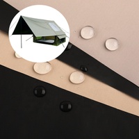 Tissu de membrane tendue 100 % polyester imperméable pour extérieur, avec revêtement PU noir, pour abri de tente ou auvent