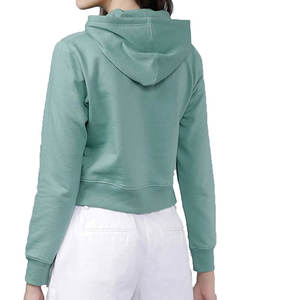 Nueva Colección de Sudaderas Cortas Personalizadas con Capucha Negra, Logotipo Personalizado, Sudaderas Cortas de Moda de Invierno para Mujer, Última Tendencia - Product Image 4