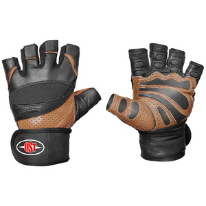 Guantes unisex de cuero atlético y malla transpirable de alta calidad para levantamiento de pesas Cross-Fit Training Guantes de entrenamiento de gimnasio personalizados - Product Image 1