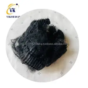 Malzeme doldurma amaçlı siyah polyester SENTETİK ELYAF üreticileri 6D 15D SD siyah fiber en büyük Vietnam tedarikçisi