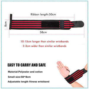 Bandes de soutien respirantes et confortables pour les poignets, idéales pour les séances d'entraînement longues et les culturistes professionnels - Product Image 4