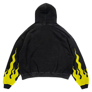 Sudadera con Capucha de Alta Calidad, Tejida en Algodón Estampado, Ecológica, Oversize, Estilo Urbano, Diseño de Parches, Top Corto de Lujo para Hombre - Product Image 4