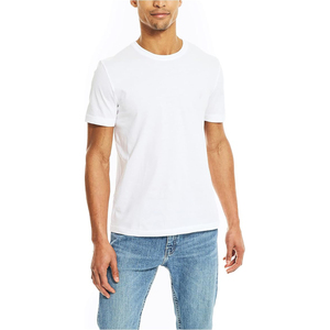 Men's Black Short Sleeve O-Neck T-<b>Shirt</b> Regular Fit 100% Cotton Jersey Knitted Casual Solid Color Blank Design - Product Image 4
