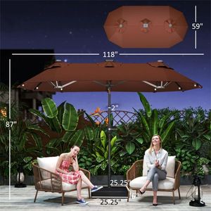 Parasol de terrasse extérieur, parasol de jardin et parasols et bases pour patio de café - Product Image 6