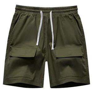 Shorts d'entraînement décontractés mi-taille 100 % polyester effet laine pour l'été, boxe, Muay Thai, combat, avec fermeture élastique, motif uni - Product Image 2