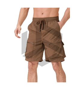 Best Selling High Quality 100% Cotton Solid Casual Cargo Shorts for Men Quick Dry Online Sale - Product Image 1