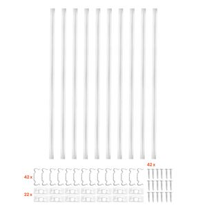 ชุด 10 ชิ้น รางอลูมิเนียมสำหรับติดตั้งไฟ LED แบบฝังในผนังยิปซัม ความยาว 6.6 ฟุต/2 เมตร พร้อมฝาครอบแบบขุ่นสำหรับกระจายแสง และอุปกรณ์เสริมสำหรับไฟปลายราง - Product Image 1
