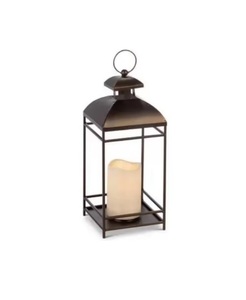 Farol de Metal y Vidrio con Acabado Cobre Antiguo, Personalizable, para Decoración de Interiores y Exteriores - Product Image 6