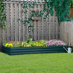 Fioriera Rialzata Zincata 241x91x30 cm Facile da Montare e Pulire per Coltivare Fiori e Verdure - Per Edifici da Giardino - Product Image 2