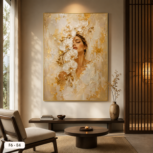 Peinture murale florale de haute qualité pour femme, décoration intérieure, design personnalisé, fabriqué au Vietnam, marque HALO - Product Image 6