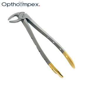 Forceps dentaire manuel de précision en acier inoxydable avec poignée ergonomique, instrument de retrait de dents pour soins bucco-dentaires et équipement chirurgical - Product Image 1