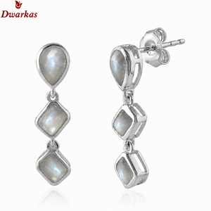 Super new design 925 sterling <b>silver</b> amazonite gemstone drop <b>earrings</b> for wedding party & gift - Product Image 4