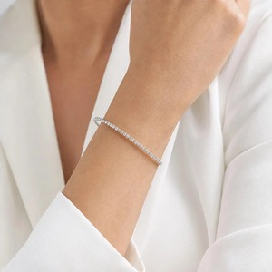 Premium Quality Elegant Moissanite Diamond Tennis <b>Bracelet</b> for Women Engagement Wedding Jewelry Available For Sale - Product Image 1