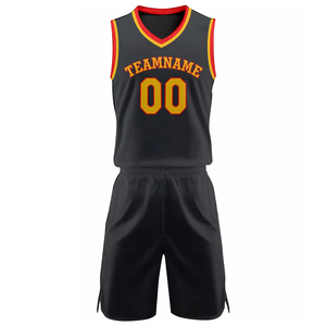 Ensembles d'uniformes de basketball respirants de qualité supérieure, uniformes de basketball personnalisés en polyester à 100 % avec faible MOQ, vêtements de sport respirants - Product Image 5