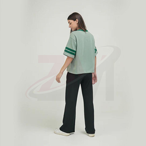 เสื้อยืดโอเวอร์ไซส์ ยูนิเซ็กซ์ ผ้าฝ้าย 100% ขายส่ง เสื้อเปล่าสำหรับสกรีนลาย เสื้อยืดพิมพ์ลายเรียบสำหรับผู้หญิง น้ำหนัก 250 กรัม - Product Image 2