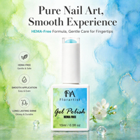 Vernis à ongles gel vegan écologique sans HEMA - 15 ml, haute saturation, vernis gel UV LED à retirer par trempage pour le nail art professionnel