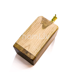 Distributeur de savon liquide carré décoratif en bois de teck naturel massif, fait main, durable, accessoire de salle de bain avec pompe à lotion - Product Image 5