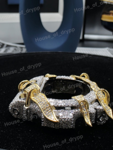 Iced Out VVS Moissanite Diamond <b>Watch</b> Bezel 6900 Series Round Dial <b>Case</b> <b>Watch</b> <b>Case</b> - Product Image 3