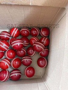 Pelota de Cricket de Cuero de Colores Fluorescentes Duraderos al por Mayor, 156 g, Pelotas de Liga de Club, Logotipo Personalizado, Promocional, Directo de Fábrica - Product Image 1
