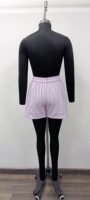 Shorts culottes en tricot pour femmes, taille haute, coupe ample, couleur unie, respirants, taille élastique, vêtements décontractés d'été