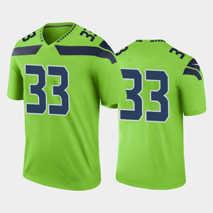 Maillot de football américain en polyester intégral, séchage rapide, respirant, col en V, personnalisez votre nom, uniforme d'équipe surdimensionné avec empiècements - Product Image 2