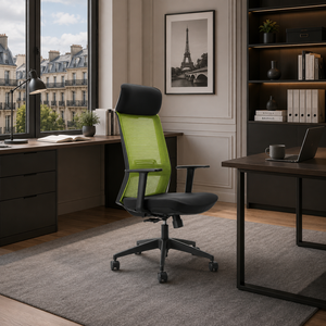 Executive High-<b>Back</b> Lift <b>Chair</b> Modern Design Swivel Rolling Seat Plastic Frame with Ergonomic <b>Back</b> <b>Support</b> Power Lift - Product Image 1