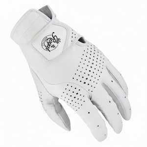 Guantes de golf blancos unisex Grace, auricular deportivo de cuero genuino personalizable, embalaje personalizado para diestros para hombres con logotipo - Product Image 1