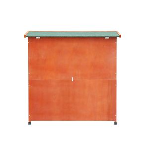 Vassoio rimovibile rampa in legno da esterno conigliera con gabbia per animali domestici e mobili - Product Image 6